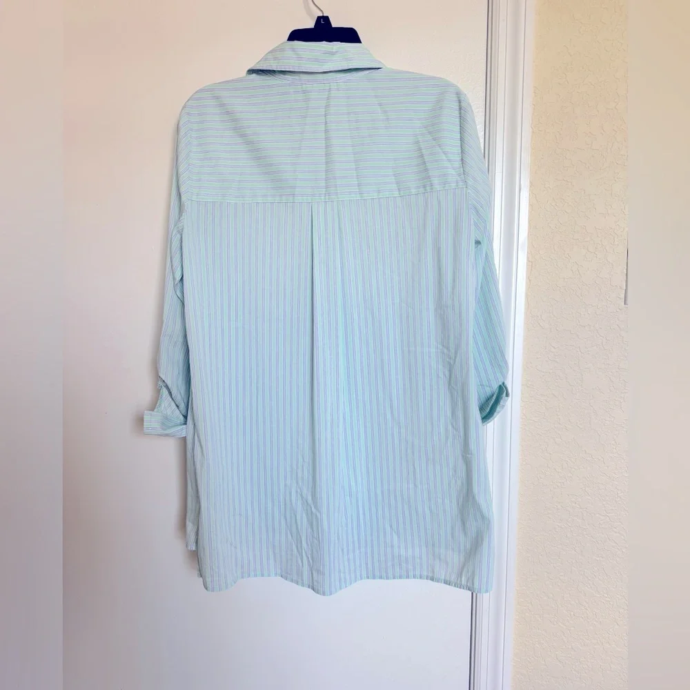 Elliott Lauren Women’s Long Sleeve Button Down Shirt, L🦋
